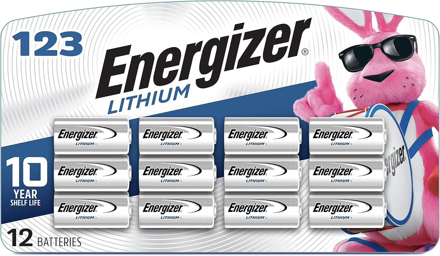 ENERGIZER 123 LITHIUM BATTERY 3V 12PCS