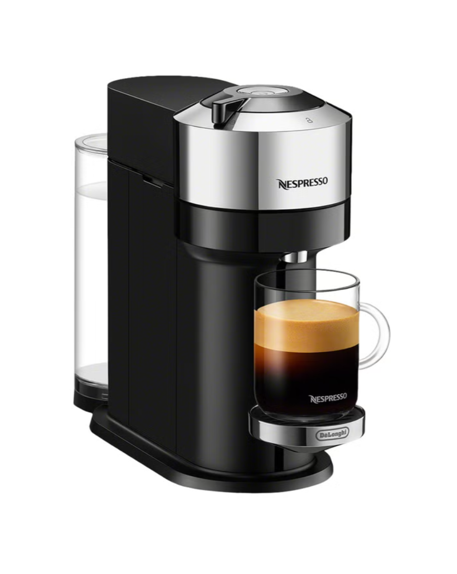 Nespresso Vertuo Next Deluxe Espresso and Coffee Machine by De'Longhi with 12 oz.Travel Mug and $20 Nespresso coffee voucher