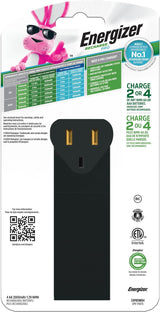 Energizer AA and AAA Battery Charger with 4 AA NiMH Rechargeable Batteries, Recharge Pro Battery Charger for Double A Batteries and Triple A Batteries