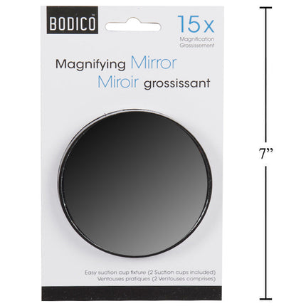 BODICO 15X Magnifying Mirror with Suction - 82448