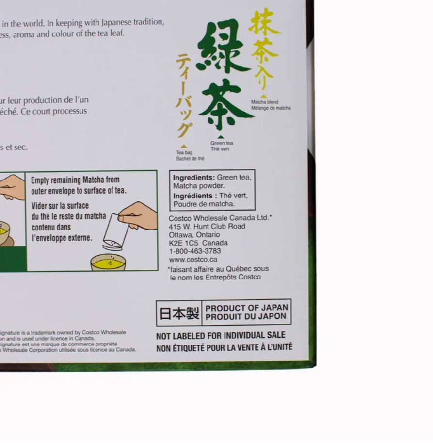 Kirkland Signature Green Tea, 100-pack