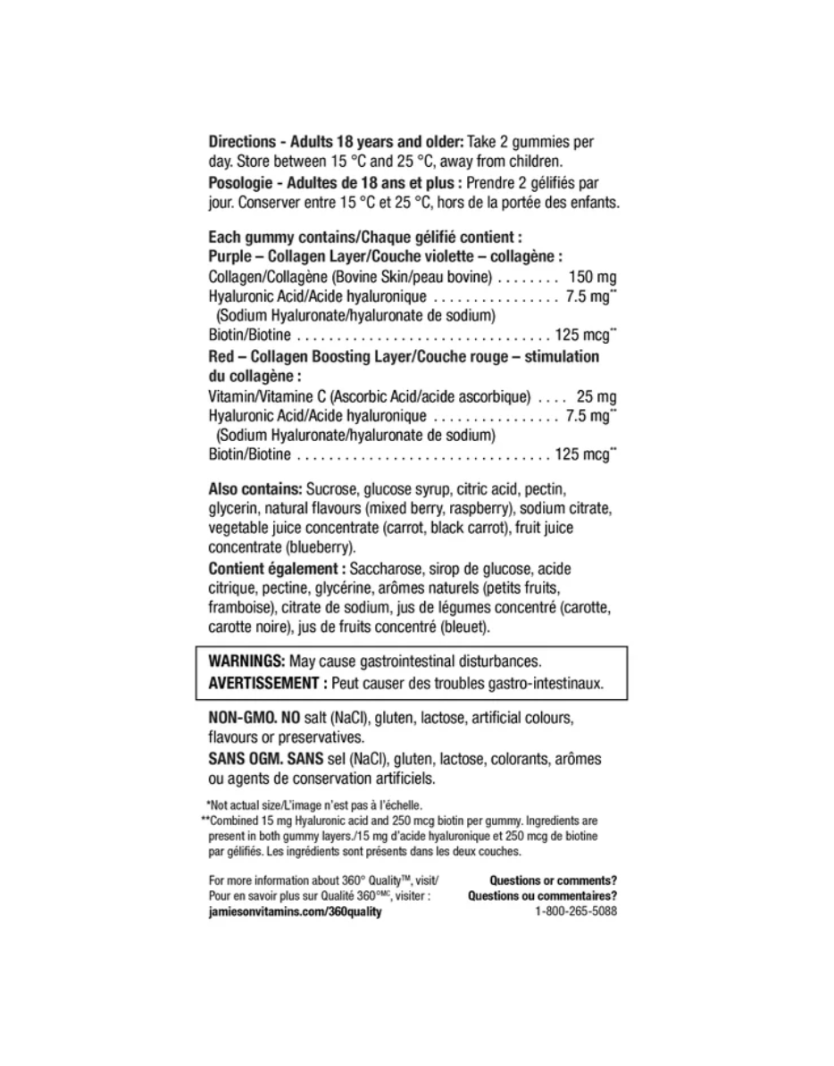 Jamieson - Collagen + Biotin Gummies, 180 Gummies