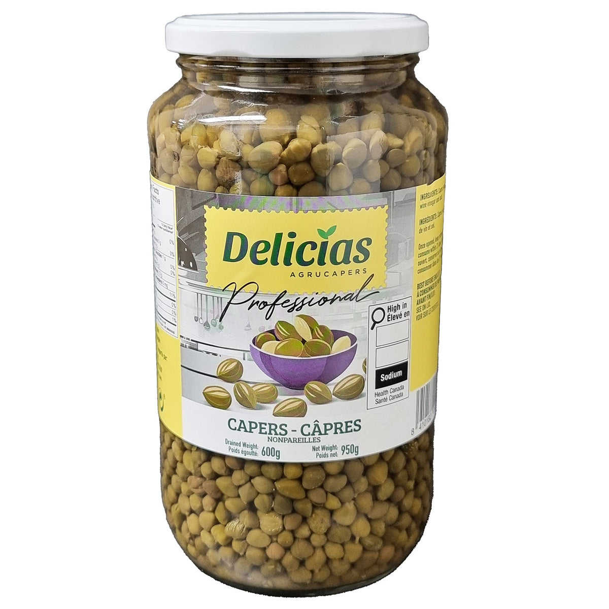 Delicias Capers Nonpareilles 950 g