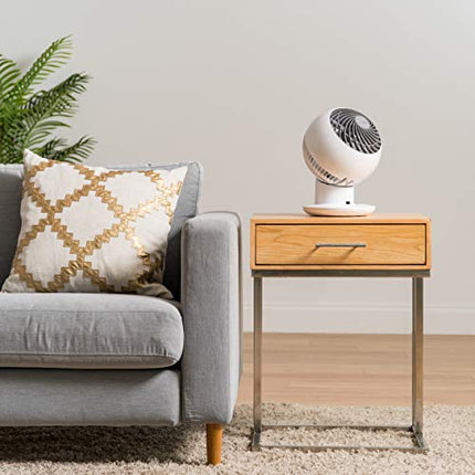 IRIS USA WOOZOO Desk Fan with Remote, Oscillating Table Air Circulator, 5 Speeds, 82ft Max Air Distance, Adjustable Tilt, Low Noise Motor, Small Fan for Bedroom, Office, Dorm, White