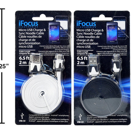 iFOCUS 2M Micro USB Charge and Sync Cable - 86686