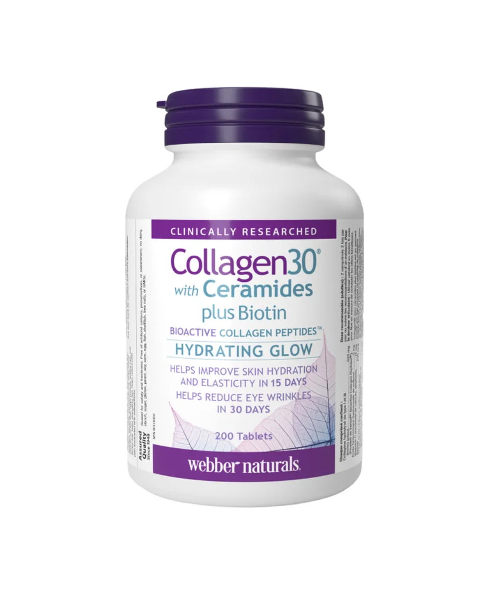 webber naturals Collagen30 with Ceramides plus Biotin, 200 Tablets