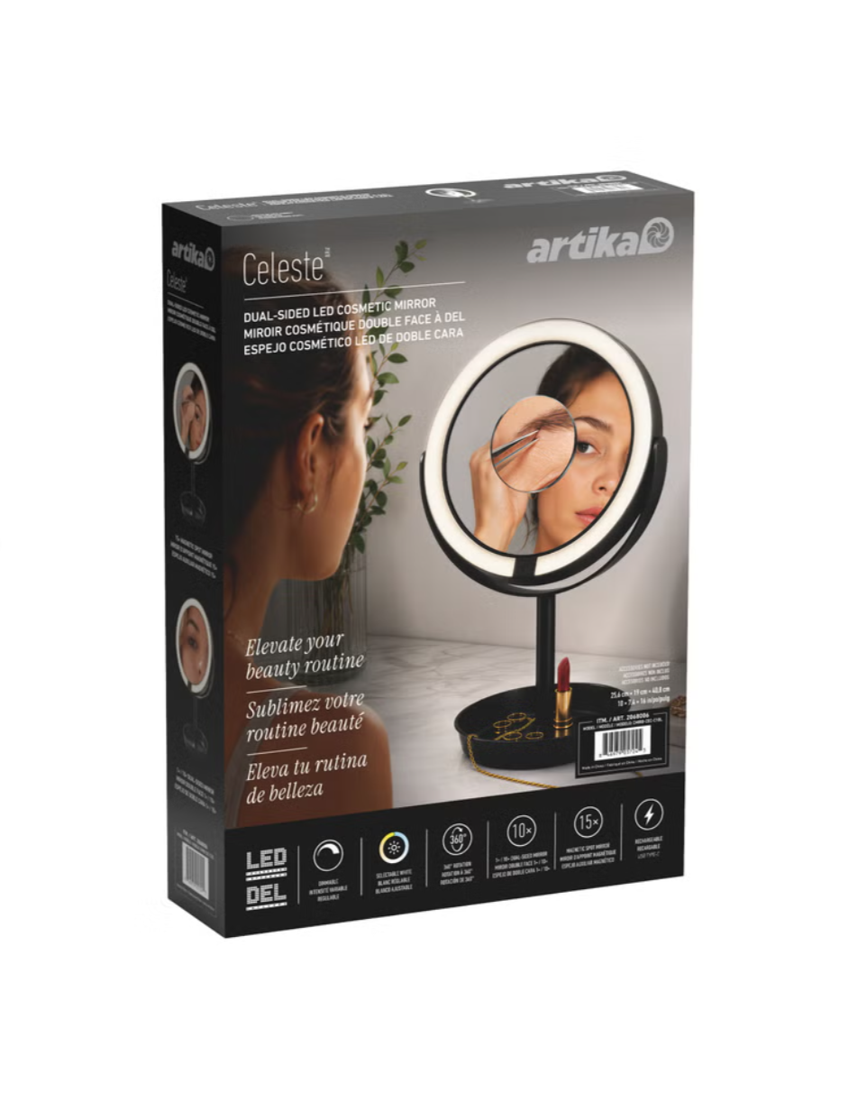Artika Celeste Dual-Sided LED Cosmetic Mirror