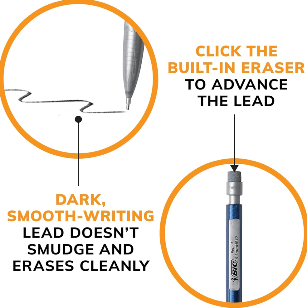 BIC LEAD PENCIL - EXTRA SMOOTH 0.7MM 5PCS