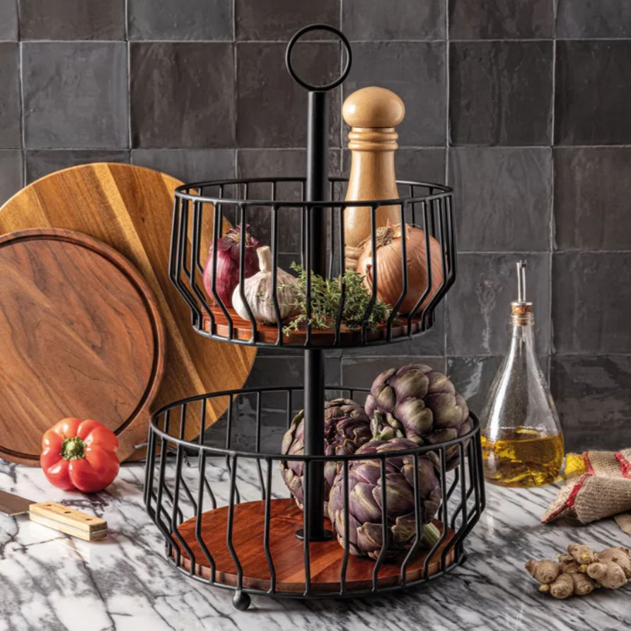 over&back 2 Tier Basket