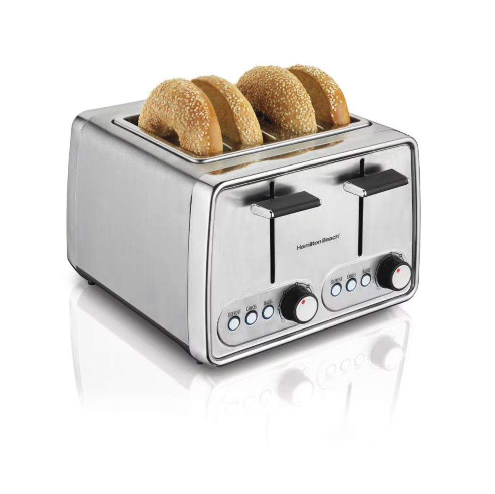 HAMILTON BEACH MODERN CHROME 4 SLICE TOASTER