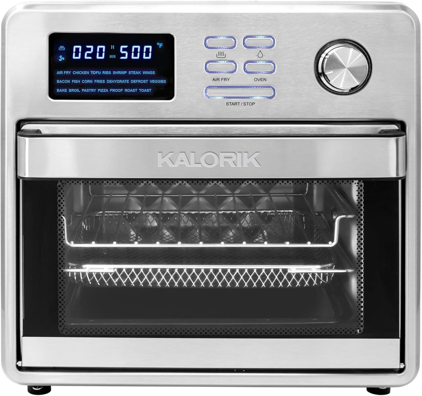 Kalorik MAXX 16 Quart Digital Air Fryer 9-in-1 Oven, Stainless Steel (AFO 47797 SS)