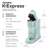 Keurig K-Express Single Serve K-Cup Pod Coffee Maker, Mint, With A Removable Reservoir And Strong Button Function