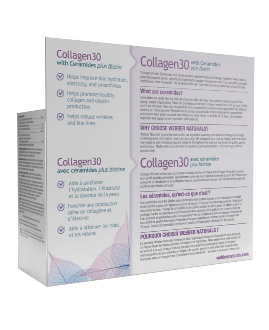 webber naturals Collagen30 with Ceramides plus Biotin, 200 Tablets
