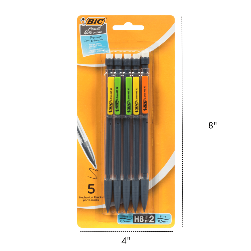 BIC LEAD PENCIL - EXTRA PRESICION 0.5MM 5PCS