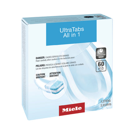 Miele UltraTabs All in 1 Dishwasher Detergent Tablets 60/120/240-Pieces