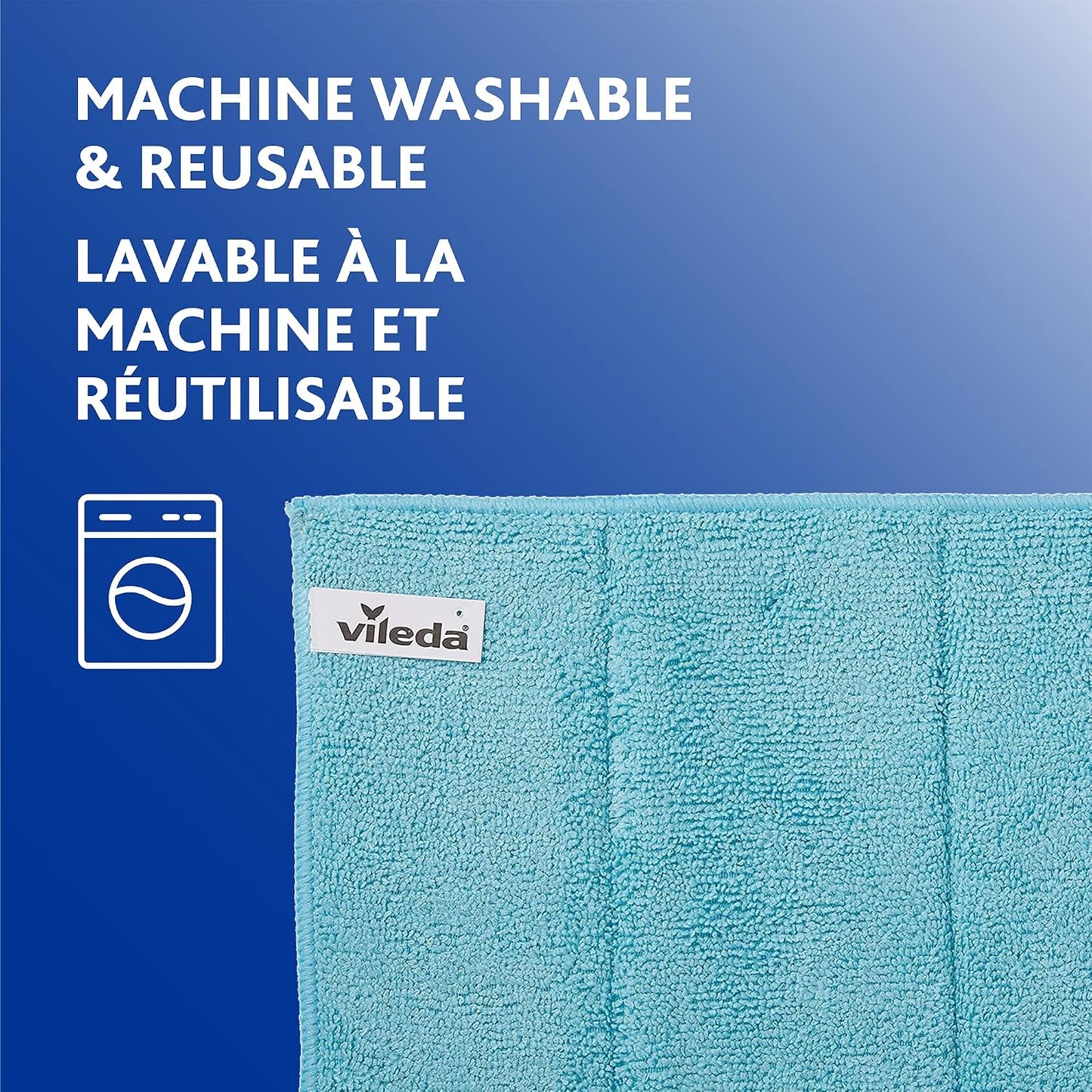 Vileda Magic Bath Mop with 1 Extra Refill and 1 Microfiber Bath Cloth
