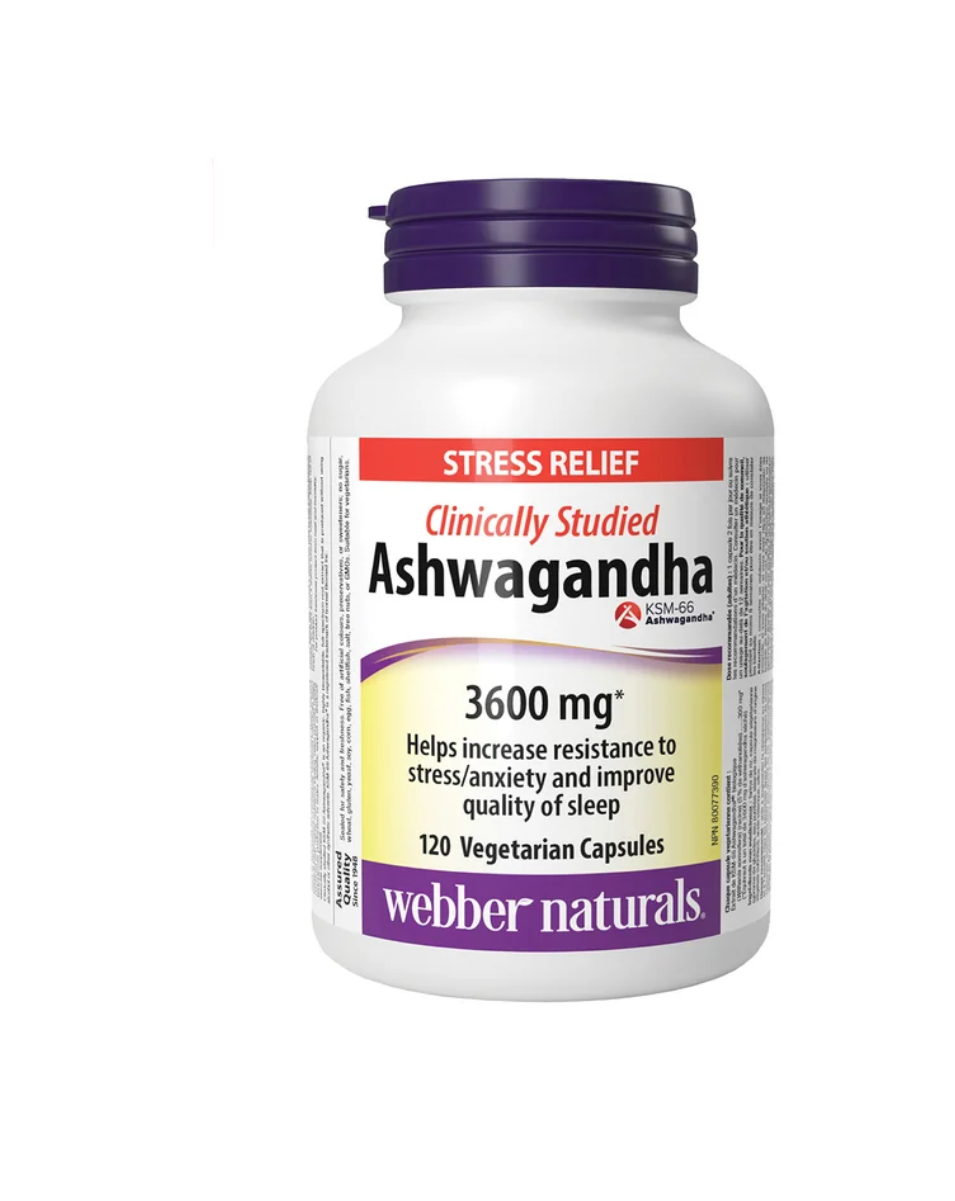 webber naturals Ashwagandha 3,600 mg, 120 Vegetarian Capsules
