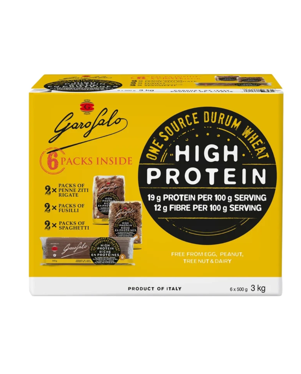 Garofalo High Protein Pasta Variety Pack, 6 × 500 g