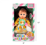 BABY DOLL W/ BOTTLE 13"