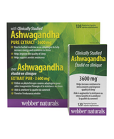 webber naturals Ashwagandha 3,600 mg, 120 Vegetarian Capsules