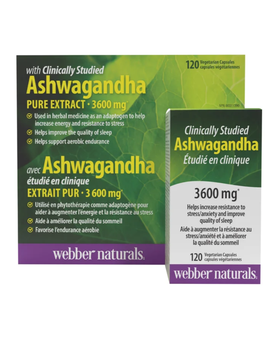 webber naturals Ashwagandha 3,600 mg, 120 Vegetarian Capsules