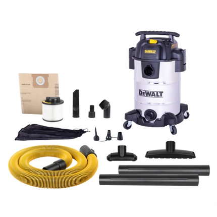 Dewalt ,8 Gallon/30L Pro Stainless Steel Wet/Dry Vacuum, White