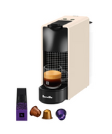 Nespresso Essenza Mini Coffee Machine by Breville with $20 Nespresso Coffee Voucher, Matte Cream