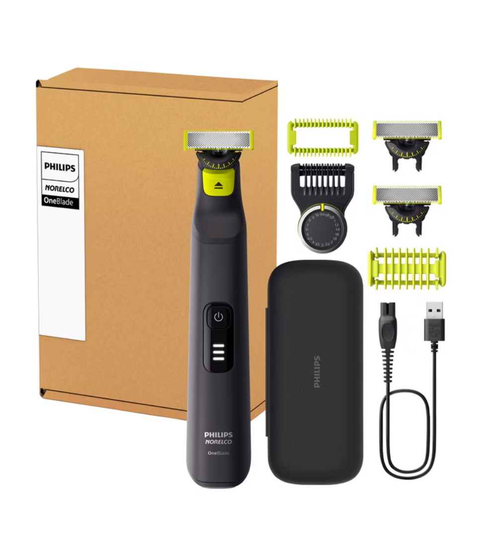 Philips Norelco OneBlade 360 Pro  all-in-one hybrid electric groomer designed to trim, edge, and shave hair