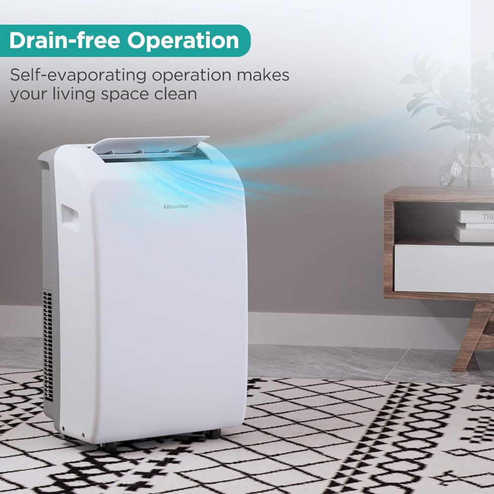 HISENSE 10,500 BTU (SACC 7,000 BTU) 300 SF 3-in-1 Portable Air Conditioner - Factory certified with Home Essentials Warranty