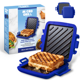 Micro Grill Classic™ Toastie Maker, Microwave Grill, Sandwich Toaster, 3 Minute Grilled Cheese, Crispy, Panini Press, Dishwasher Safe, Office, Home, Travel & School Dorms