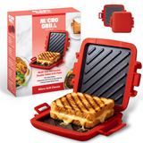 Micro Grill Classic™ Toastie Maker, Microwave Grill, Sandwich Toaster, 3 Minute Grilled Cheese, Crispy, Panini Press, Dishwasher Safe, Office, Home, Travel & School Dorms