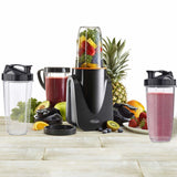 OMEGA MeGo Personal Blender Bundle with Bonus Cups and Lids - BL1002BK23