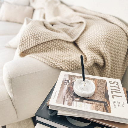 Incense Holder - White Marble