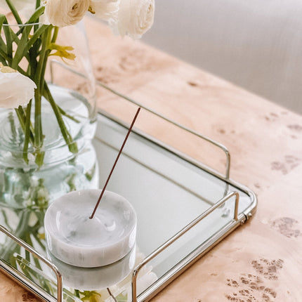 Incense Holder - White Marble