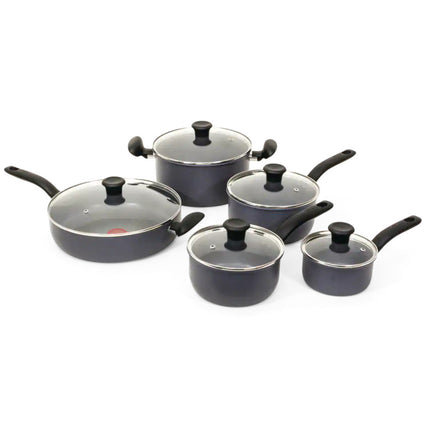T-FAL 10Pc Hard Titanium Cookware Set - C706SC55