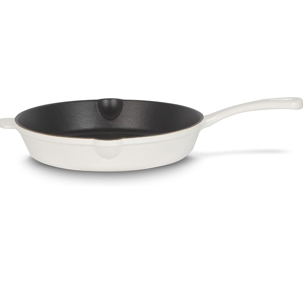 Cuisinart CI22-24PWHC 10" (25cm) Cast Iron Round Fry Pan in Pearl White