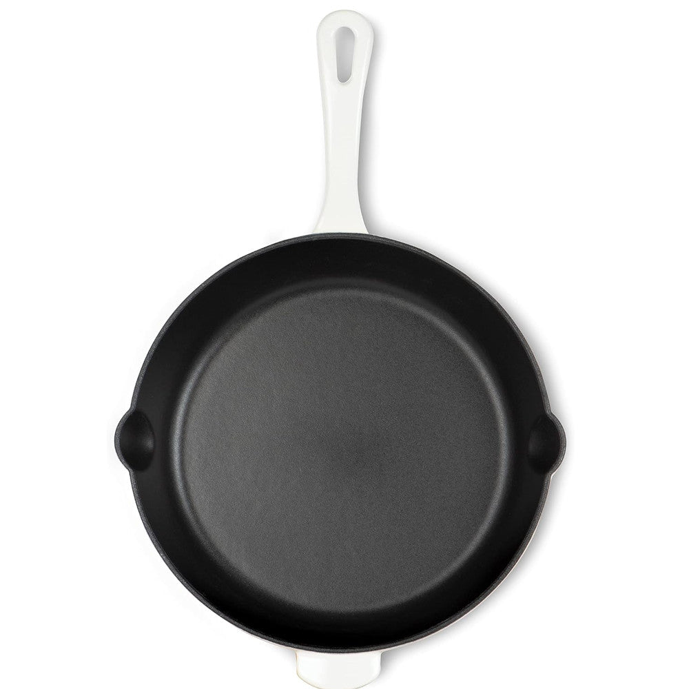 Cuisinart CI22-24PWHC 10" (25cm) Cast Iron Round Fry Pan in Pearl White
