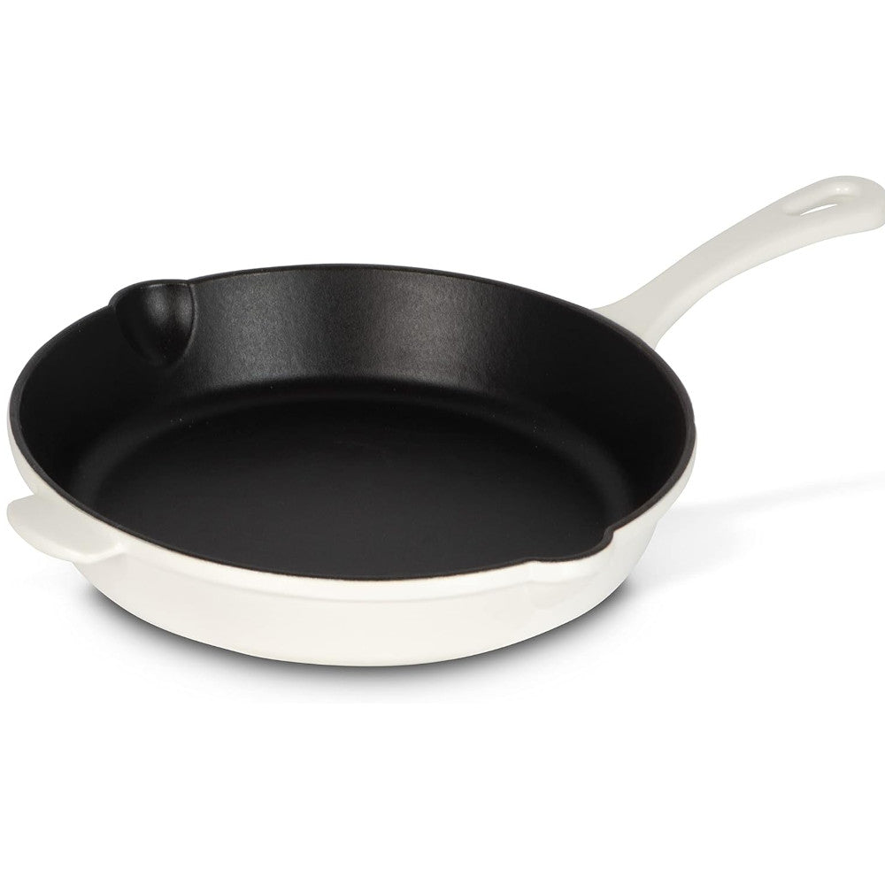 Cuisinart CI22-24PWHC 10" (25cm) Cast Iron Round Fry Pan in Pearl White