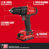 CRAFTSMAN CMCK600D2 V20* Cordless 6 Tool Combo Kit (2 Batteries) - Refurbished with Craftsman Warranty