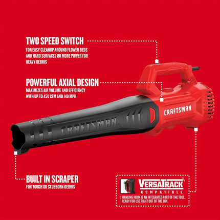 CRAFTSMAN CMEBL710 9 Amp Corded Axial Blower - Refurbished with Full Manufacturer Warranty