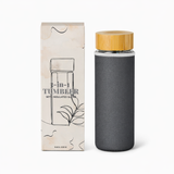 3 in 1 Sustainable Glass and Bamboo Tea Tumbler