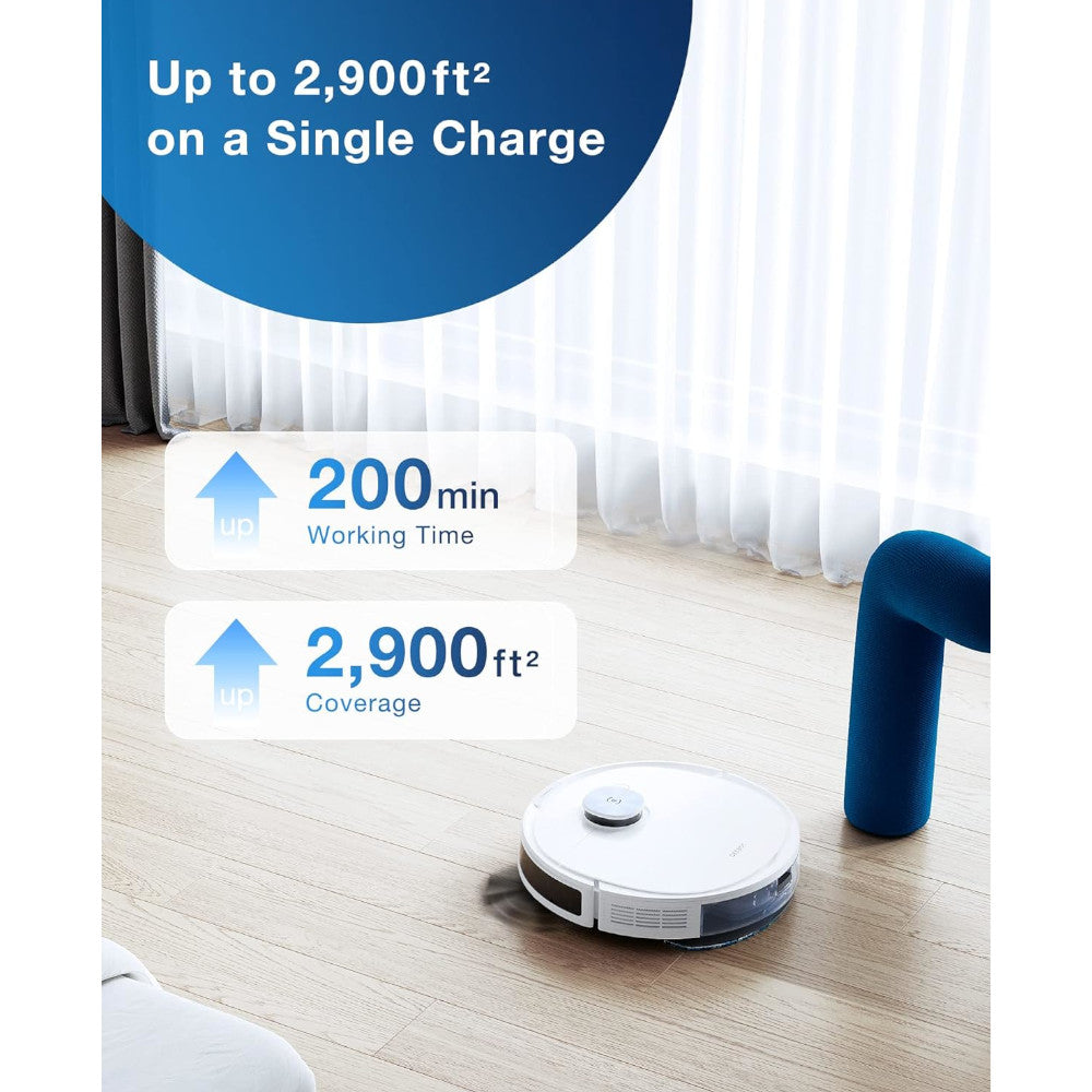 ECOVACS DEEBOT N10 Plus Robot Vacuum and Mop Combo with Auto-Empty Station - Factory serviced with Home Essentials warranty