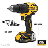 DEWALT ATOMIC 20V MAX* Hammer Drill - Refurbished with Dewalt Warranty - DCD709C2