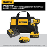 DEWALT 20-volt MAX Lithium Ion 3/8-Inch Impact Wrench Kit with Hog - Refurbished with Dewalt Warranty - DCF883M2