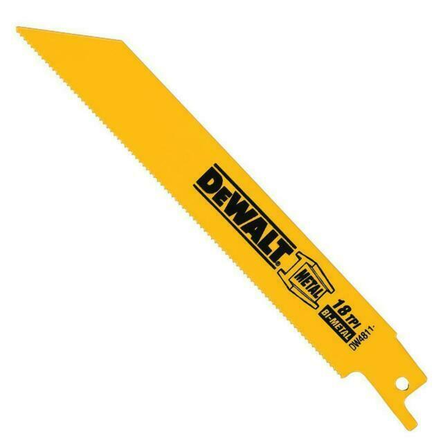 DEWALT 6" 18 TPI Metal Cutting Reciprocating Saw Blades (5 pack) - DW4811