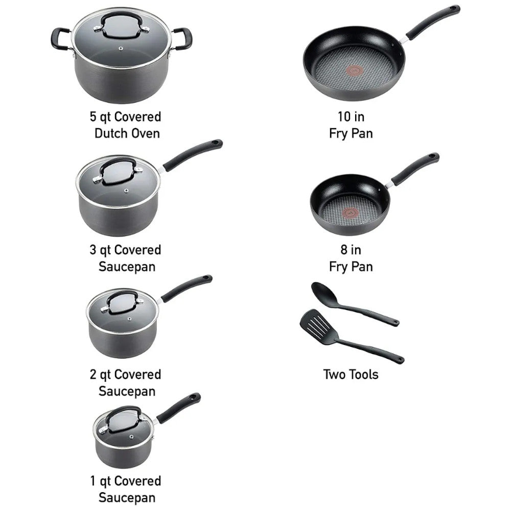 T-FAL E765SC75  Ultimate Hard Anodized Non-Stick 12 pc set - Blemished package with full warranty
