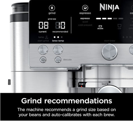 NINJA ES601C Espresso Luxe Premier Series Drip Coffee Maker and Rapid Cold Brew - Factory serviced with Home Essentials warranty