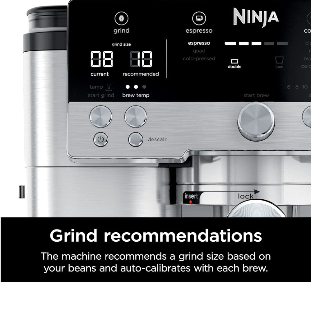 NINJA ES601C Espresso Luxe Premier Series Drip Coffee Maker and Rapid Cold Brew - Factory serviced with Home Essentials warranty