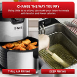 T-FAL Stainless Steel Easy Fry XL Air Fryer - Blemished package with full warranty - EY201D50