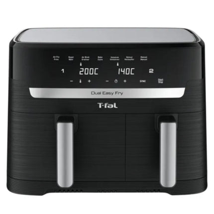 T-FAL EY901850 Dual Easy Fry Air fryer & Grill - Blemished package with full warranty
